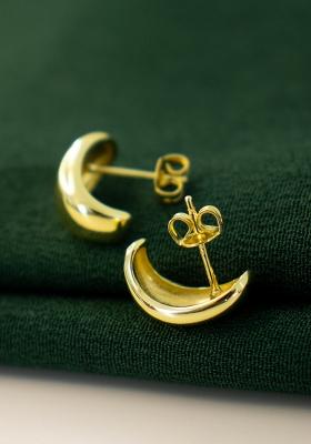 Gold Push Back Copper Earrings For Women