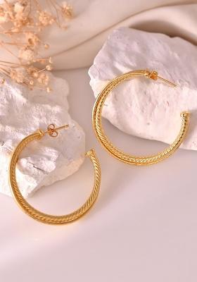 Gold Plated Anti Tarnished hoops Earrings