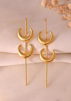 Gold Plated Moon Shaped Anti Tarnish Ear Cuff