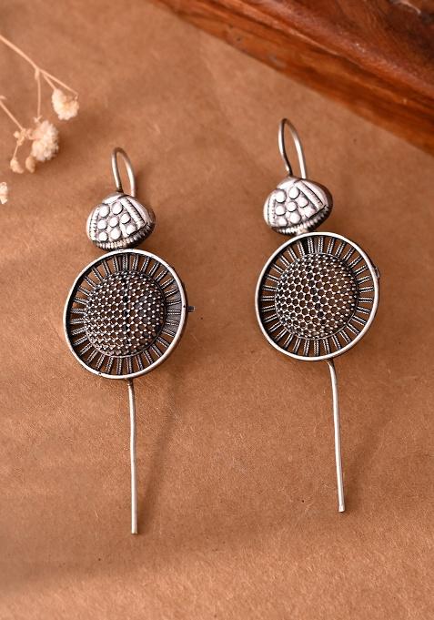 Silver Plated Circular Shaped Ear Cuff