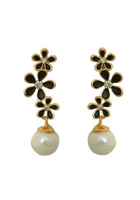 Multicolor American Diamond Brass Earring