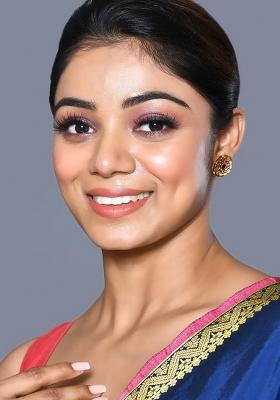 Golden Ruby Brass Earring