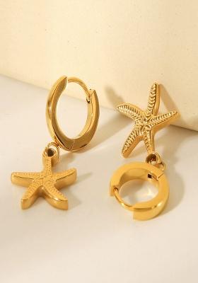 18K Gold Plated Waterproof Anti-Tarnish Starfish Drop Earrings