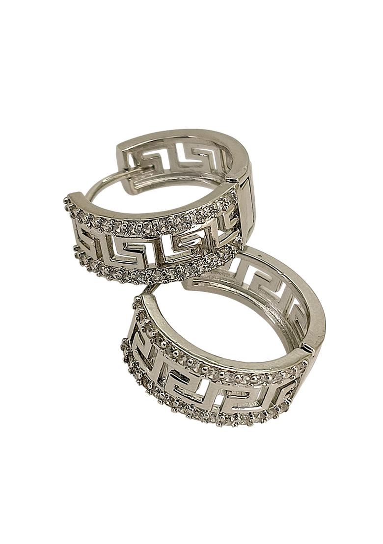 Silver Alloy Earrings - Indya