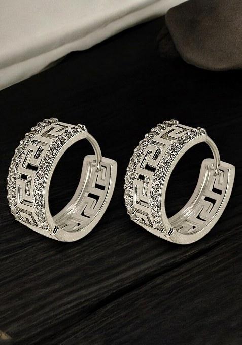 Silver Alloy Earrings