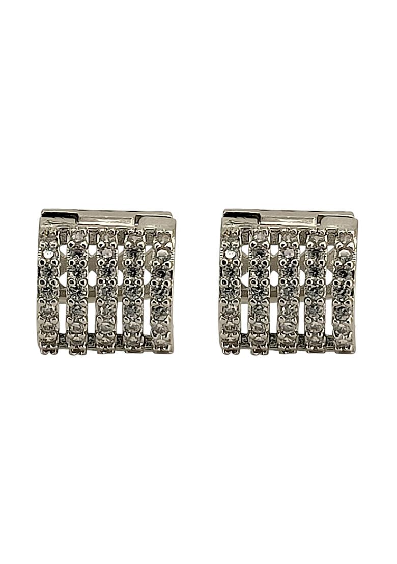 Silver Alloy Earrings - Indya