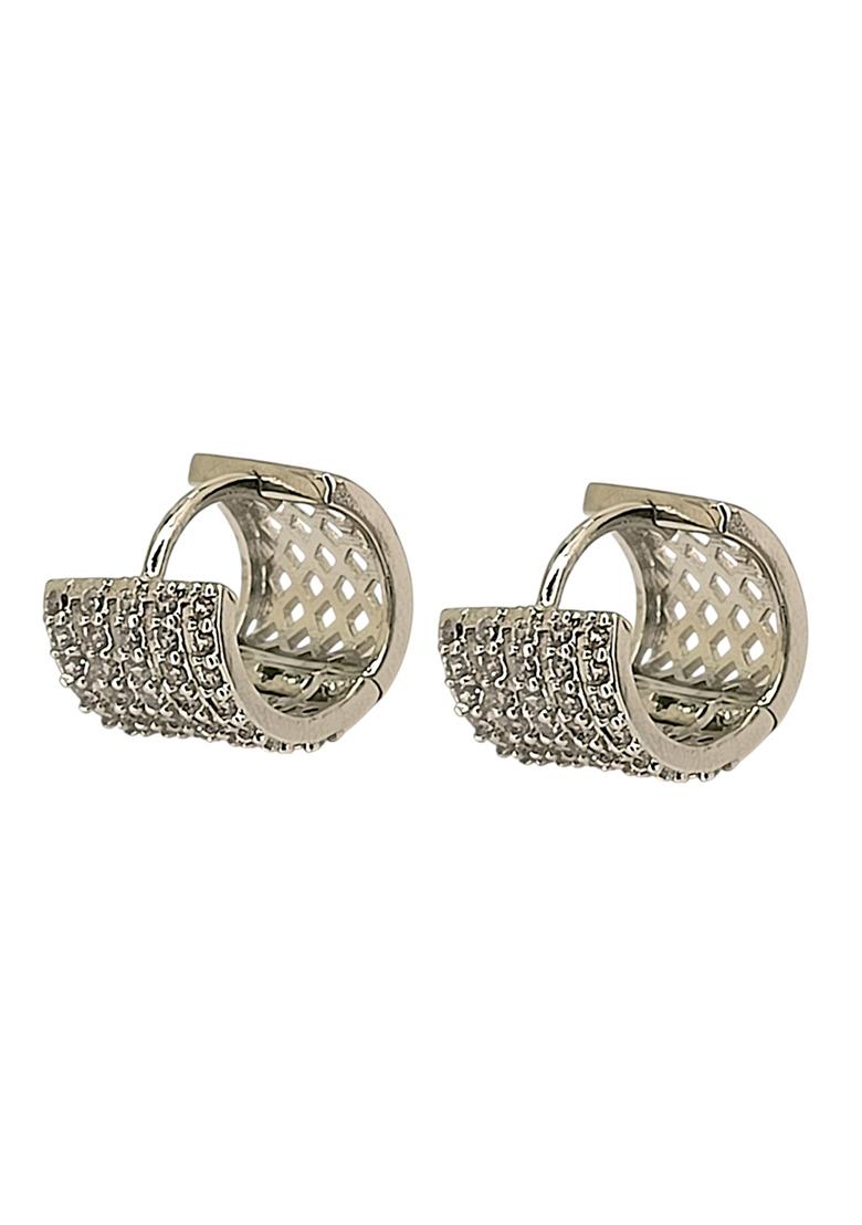 Silver Alloy Earrings - Indya