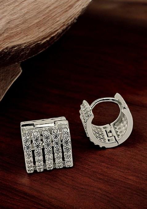 Silver Alloy Earrings