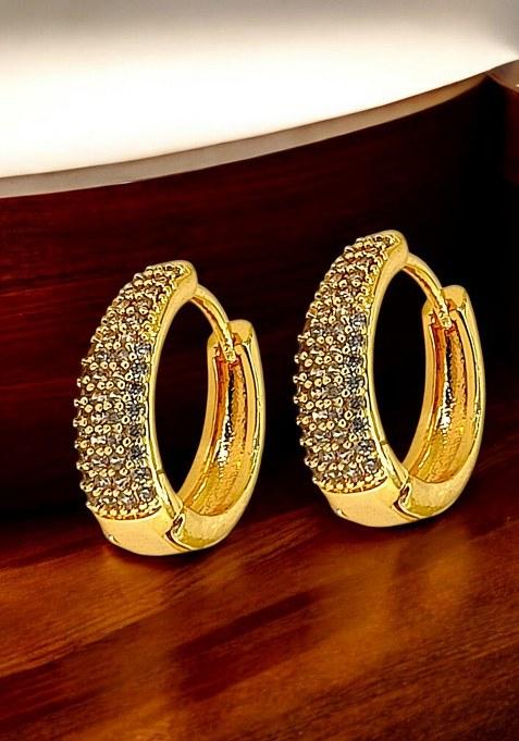 Golden Alloy Earrings