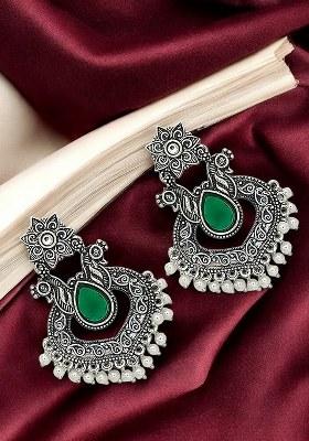 Silver Alloy Earrings