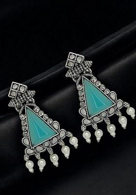 Silver Alloy Earrings