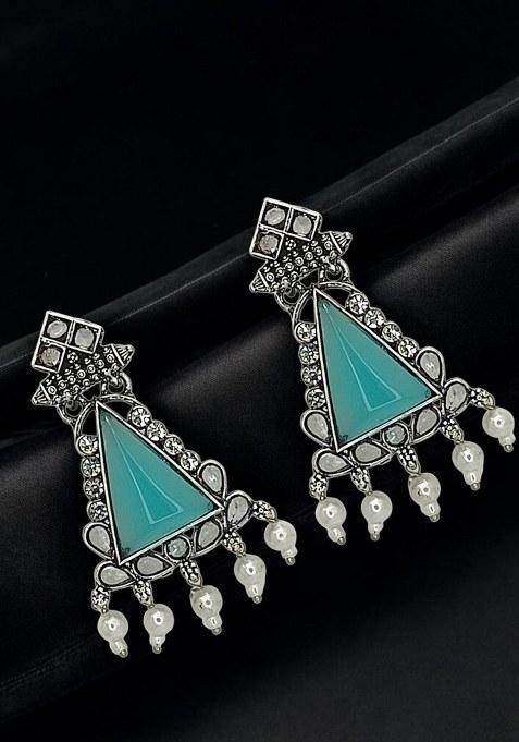 Silver Alloy Earrings