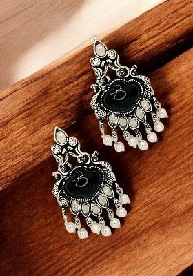 Silver Alloy Earrings