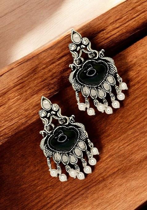 Silver Alloy Earrings