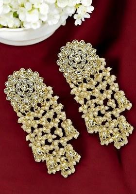 Golden Alloy Earrings