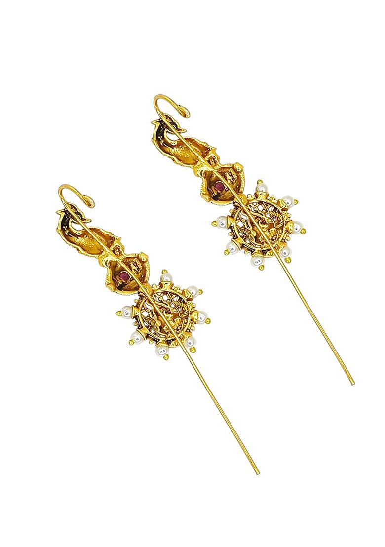 Golden Alloy Earcuff - Indya
