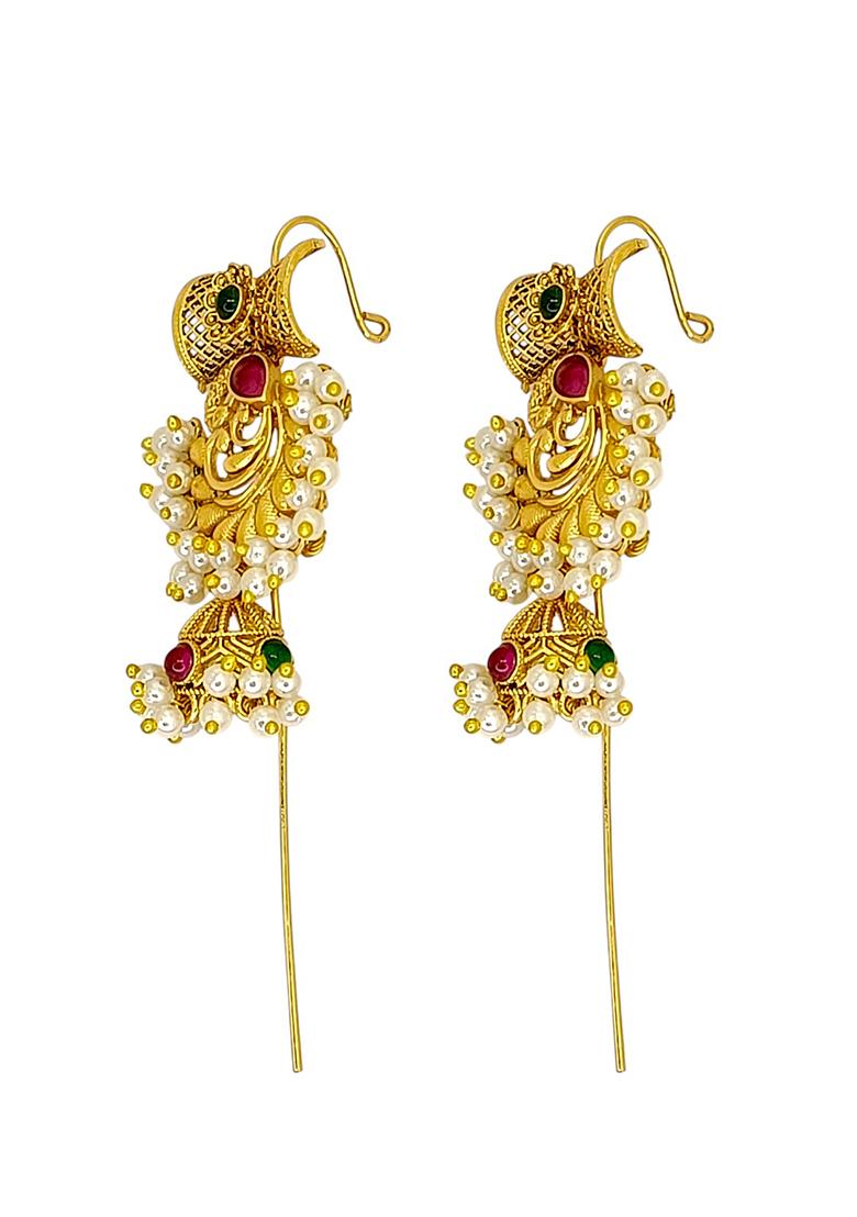 Golden Alloy Earcuff - Indya