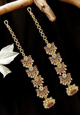 Golden Alloy Earrings