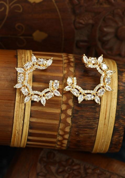 White Alloy Earrings