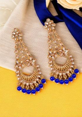 Blue Alloy Earrings