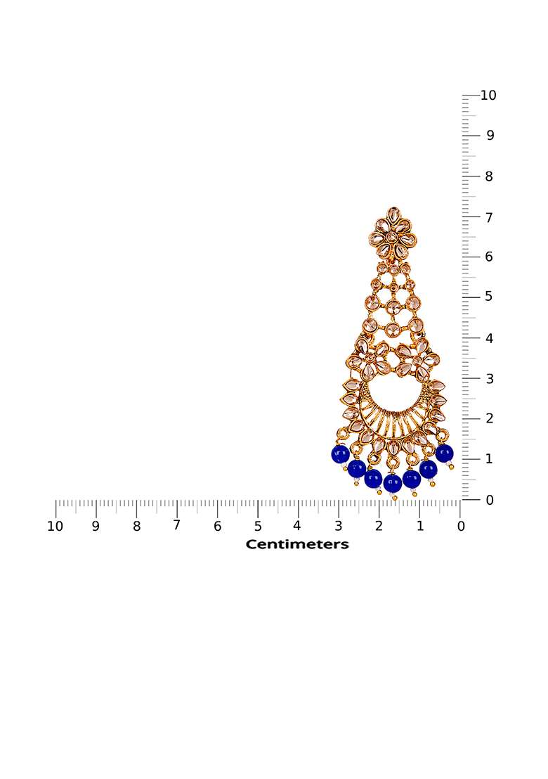 Blue Alloy Earrings - Indya