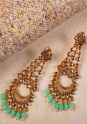 Sea Green Alloy Earrings