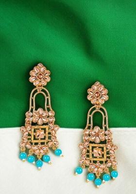 Sky Blue Alloy Earrings