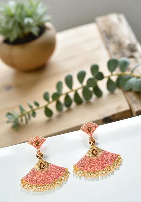 Pink Alloy Earrings
