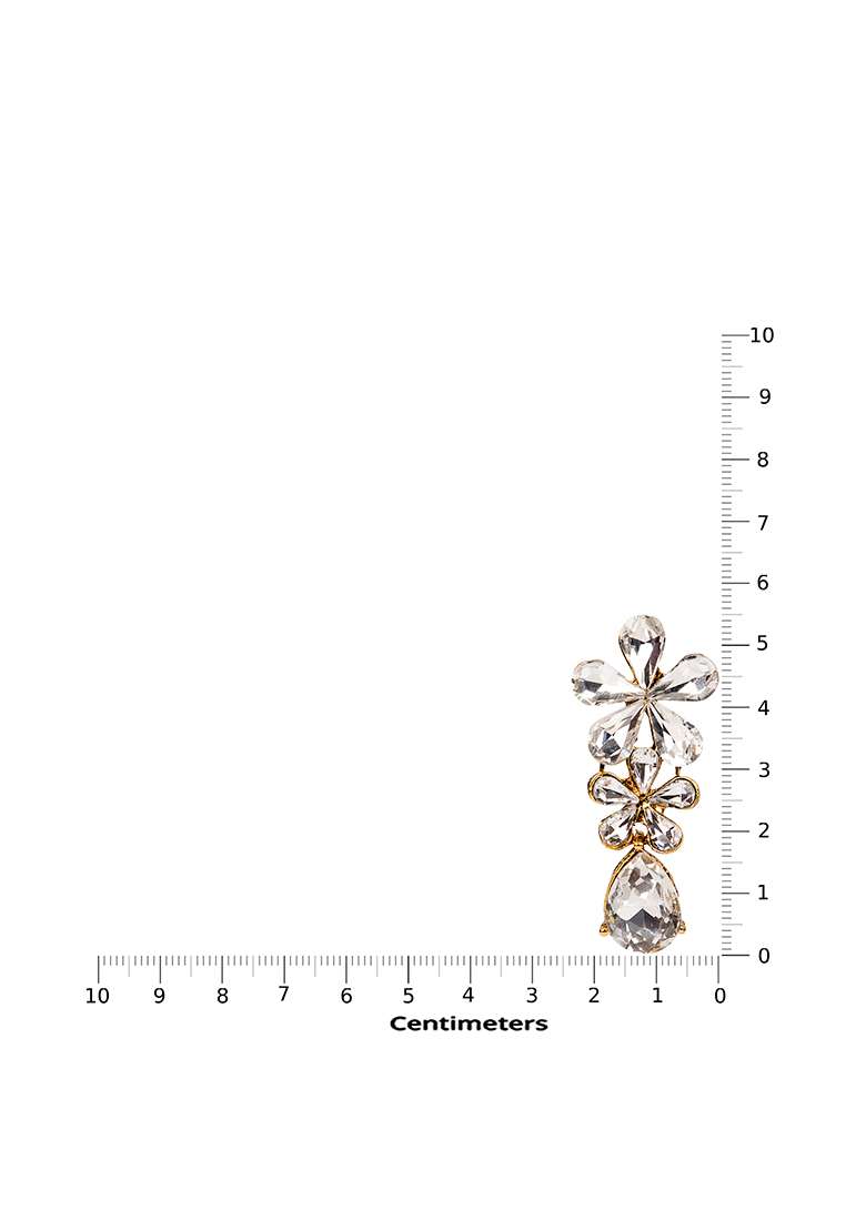 White Alloy Earrings - Indya