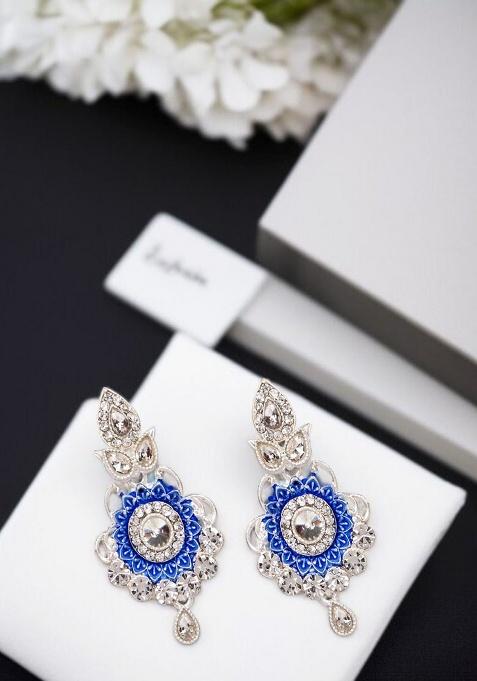 Blue Alloy Earrings