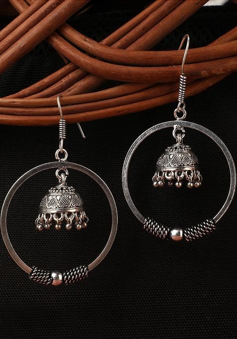 Silver Alloy Earrings