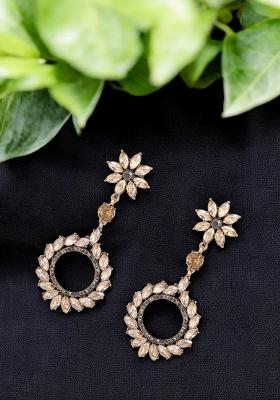 Golden Alloy Earrings