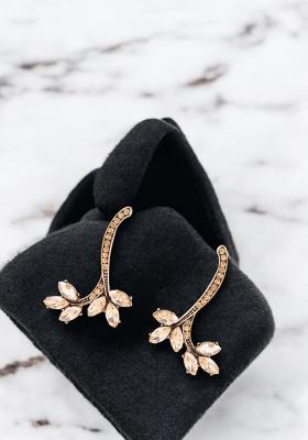 Golden Alloy Earrings