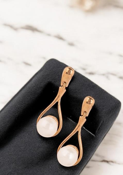 Golden Alloy Earrings