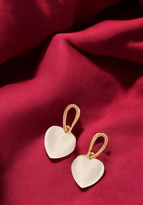 White Alloy Earrings