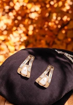 Golden Alloy Earrings