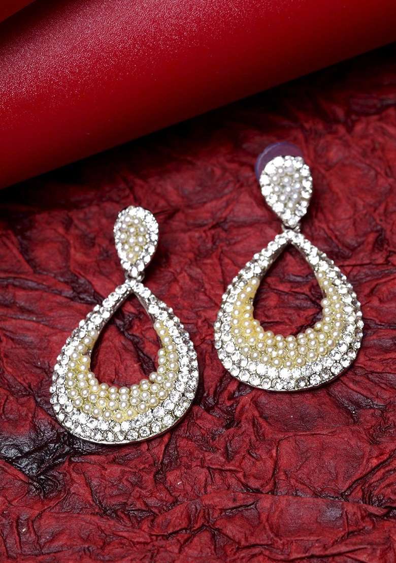 Silver Brasso Earrings - Indya