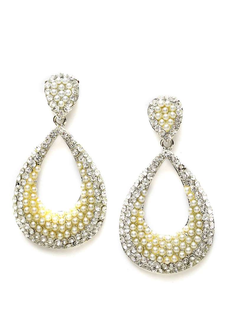 Silver Brasso Earrings - Indya