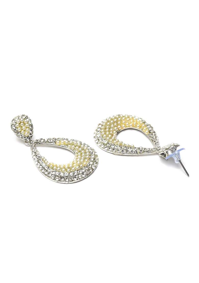 Silver Brasso Earrings - Indya