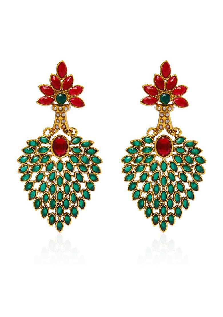 Multicolor Brasso Earrings - Indya