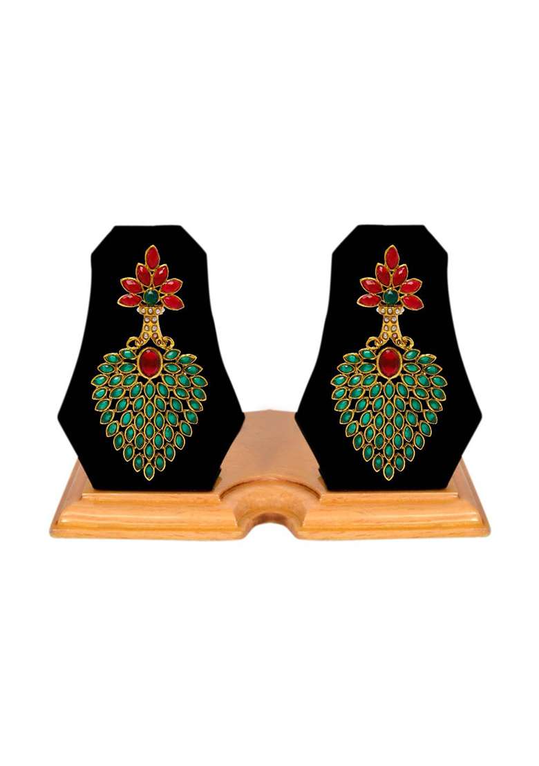 Multicolor Brasso Earrings - Indya