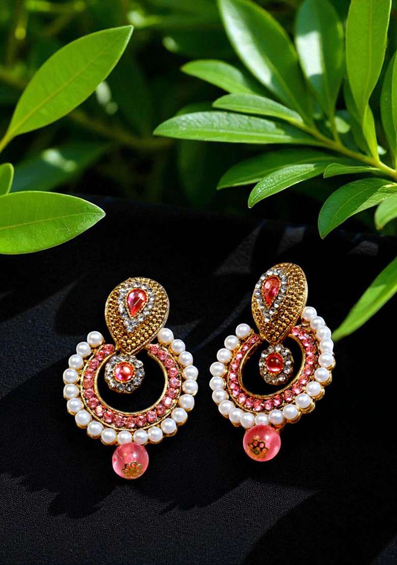 Pink Brasso Earrings - Indya