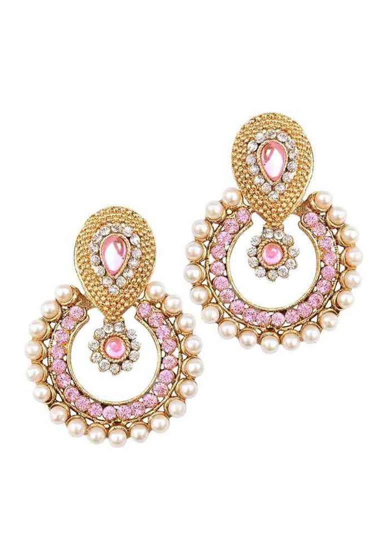 Pink Brasso Earrings - Indya