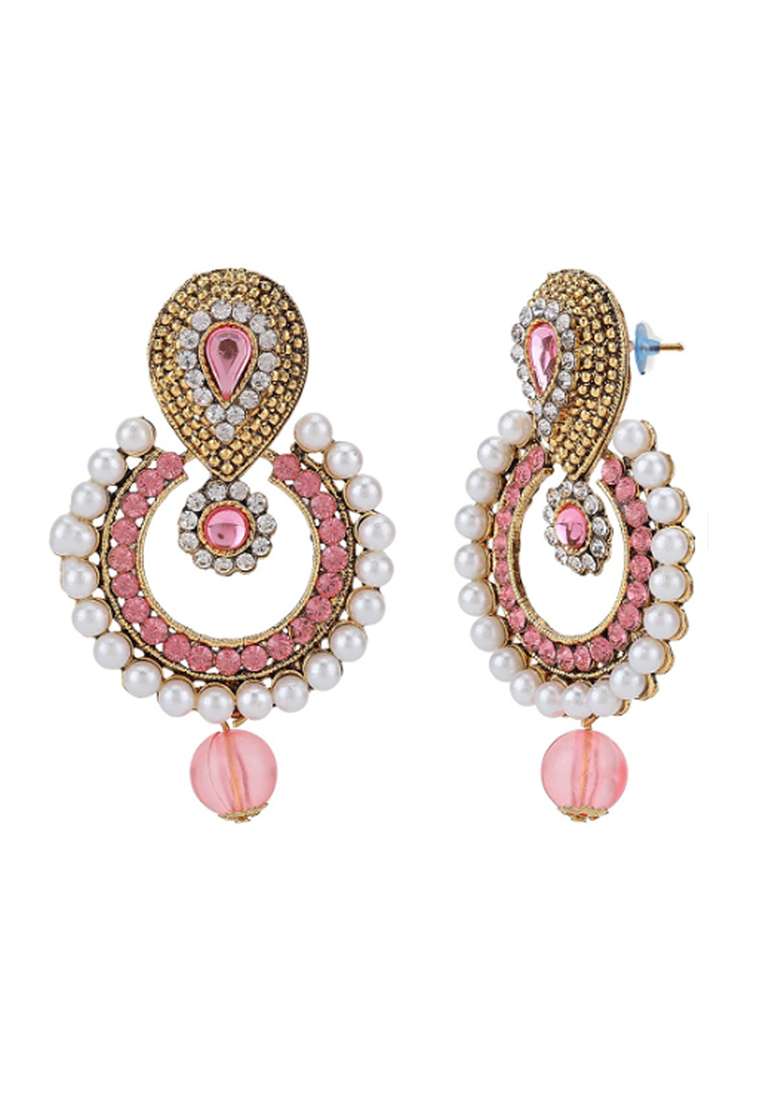 Pink Brasso Earrings - Indya