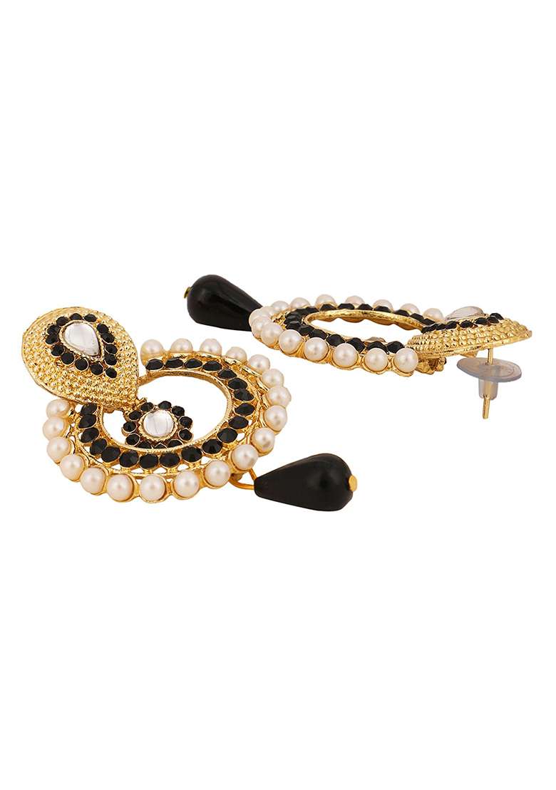 Black Brasso Earrings - Indya
