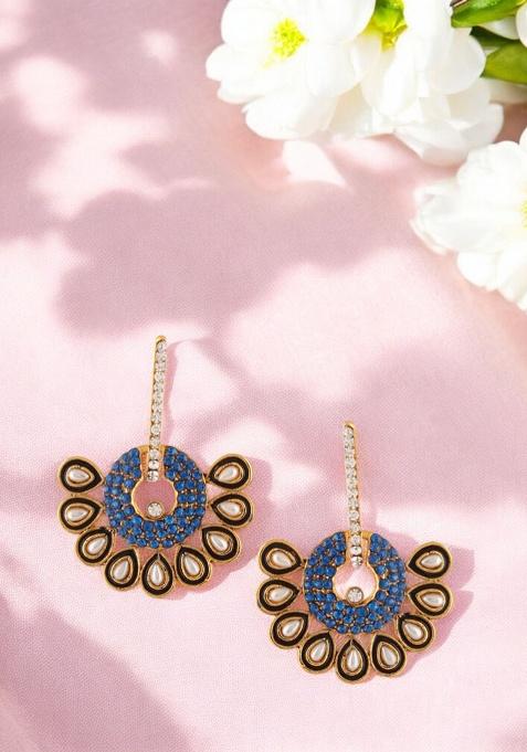 Blue Brasso Earrings