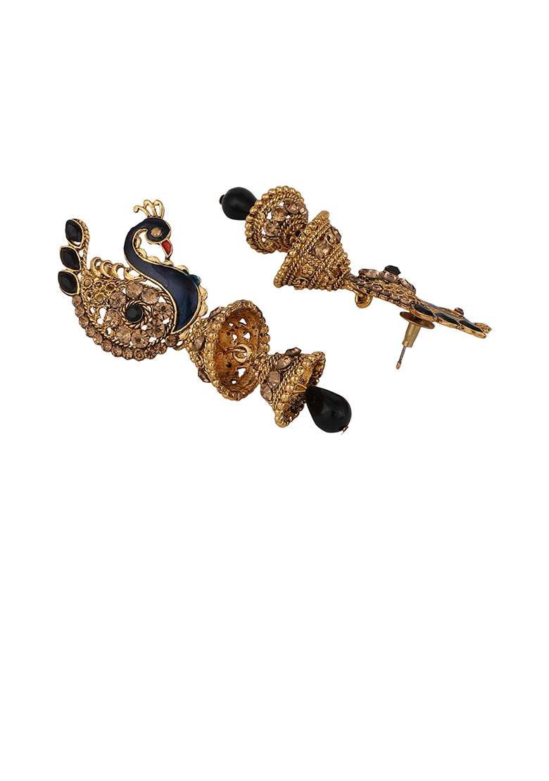 Black Brasso Earrings - Indya