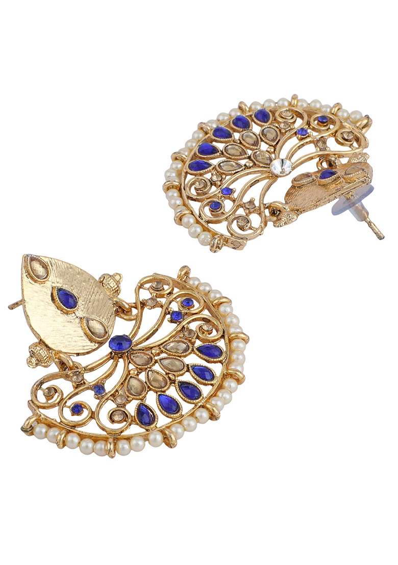 Blue Brasso Earrings - Indya