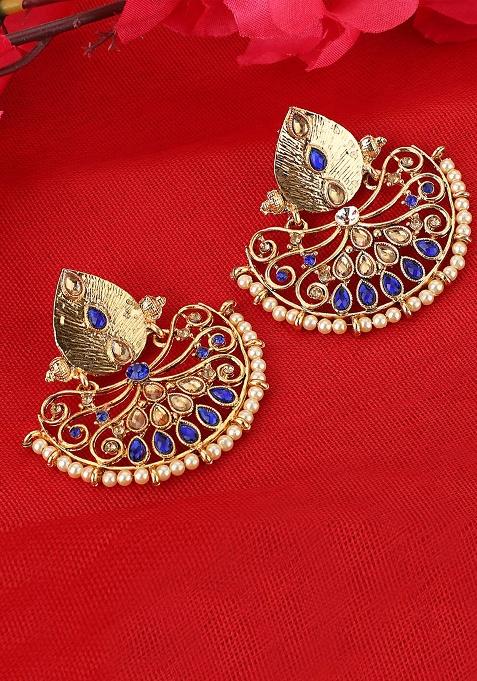 Blue Brasso Earrings