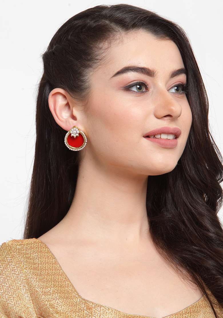 Multicolor Brasso Earrings - Indya